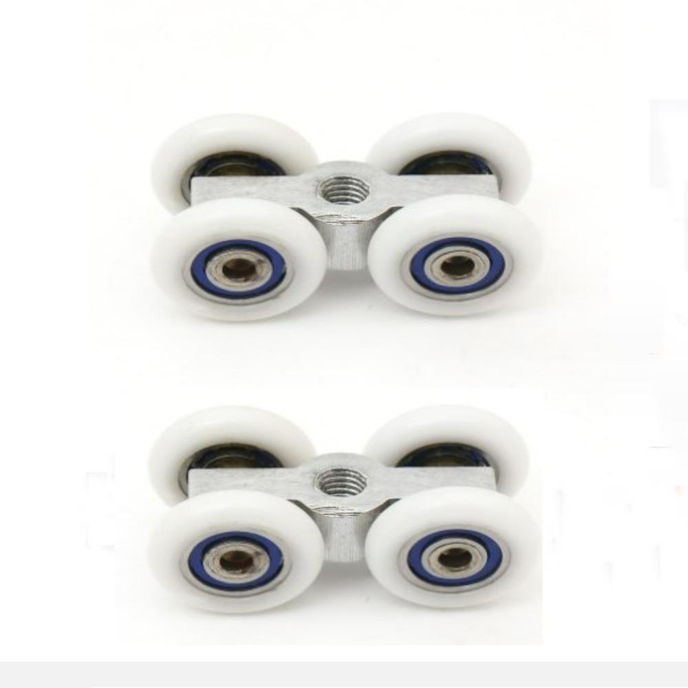 2 шт. металлический подвесной раздвижной ролик 1,85*0,87 дюйма комплект дверных роликов нержавеющий шкив фурнитура шкаф