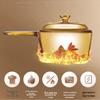 Чугунная кастрюля Corning VISIONS Crystal Flame 1,5 л из янтарного стекла