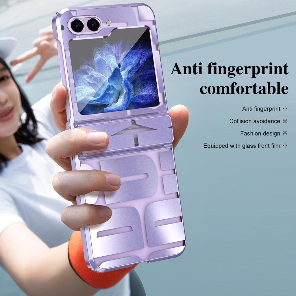 Transparent Hinge Case For Samsung Galaxy Z Flip 6 5 4 3 Lovely Full-wrap Drop-proof Cover For Galaxy Z Flip6 Flip5 Flip4 Flip3