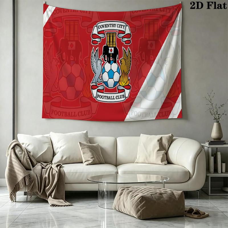 Coventry City Wall Tapestry Aesthetic Wall Hanging Printed Fabric Blanket Decorative Tapestries for Bedroom Living Room Home Decor