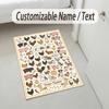 Farm Animal Theme Soft Crystal Velvet Rug Custom Name & Text Print Non Slip Floor Rug for Bedroom Living Room