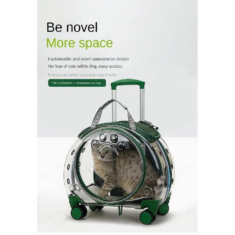 Pet Trolley Case,Pet Backpack with Tie Rod,Small Pet's Trolley Backpack,Cat Carrier Bag,Portable Pet Backpack,Dog Carrier Bag