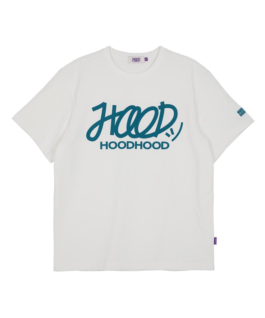 HOODHOOD Signature Logo Short Sleeve T-Shirt Ivory