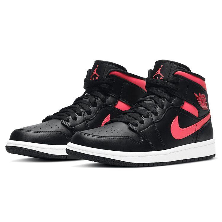 Кроссовки женские Air Jordan 1 Mid Siren Red Black White BQ6472-004