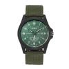 Часы мужские стратегические военные часы: календарь аналоговый водонепроницаемый нейлоновый пояс вязание большой циферблат имитация кварцевые часы модные часы зеленый - день рождения