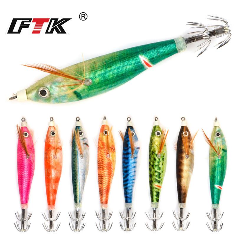 A Set of 8 Pieces of Different Colors Artificial Luminous Shrimp Squid Jig Hit Fluorescent Bait Squid Bait Hard Bait Fishing Accessories