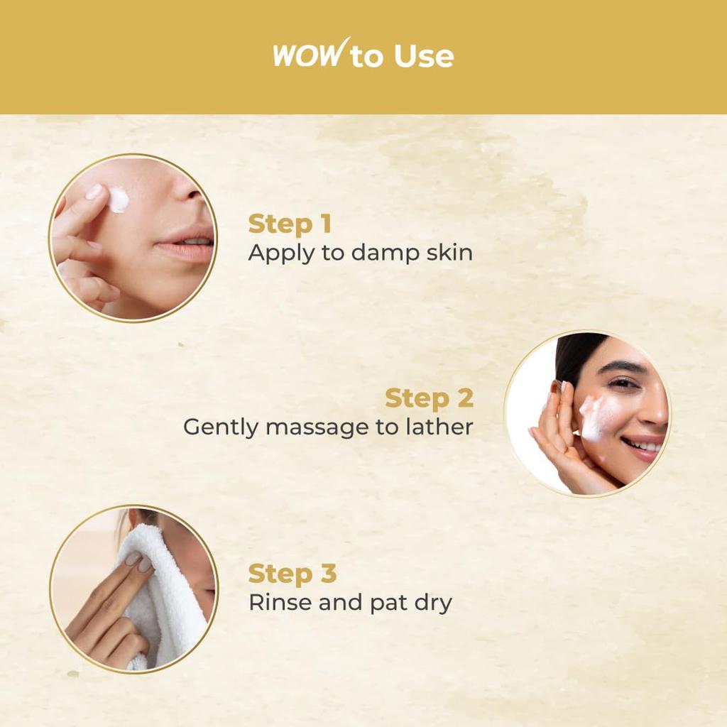 WOW Skin Science Увлажняющее средство для умывания лица с рисовой водой и керамидами 100 мл. Мягкое очищающее средство для сияющей, гладкой, увлажненной кожи. Для ежедневного использования