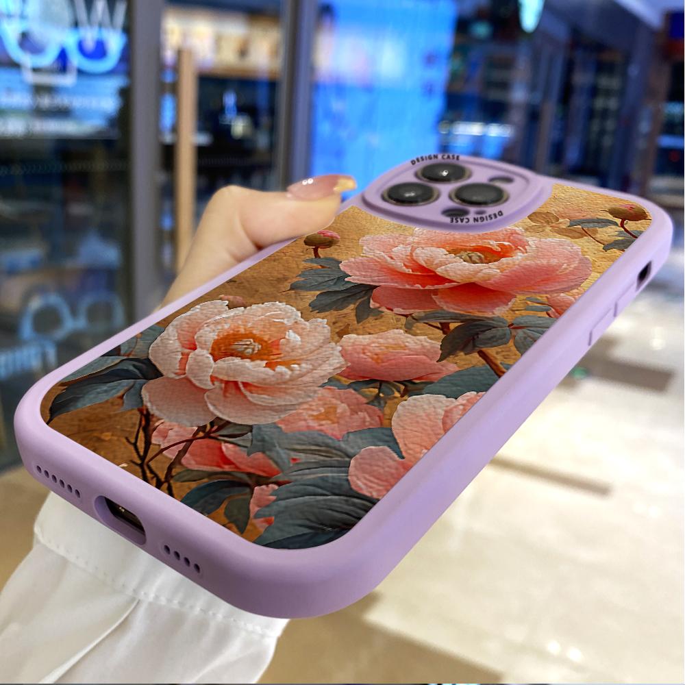 Тонкий чехол для телефона с рисунком цветов тюльпанов из мягкого силикона и искусственной кожи для Samsung Xiaomi Poco Redmi