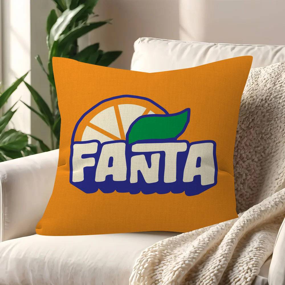 Fanta Логотип Новая Персонализированная Наволочка Детская Спальня Декор Дикой Вечеринки Наволочка Подарок на День Рождения Ребенка Душ