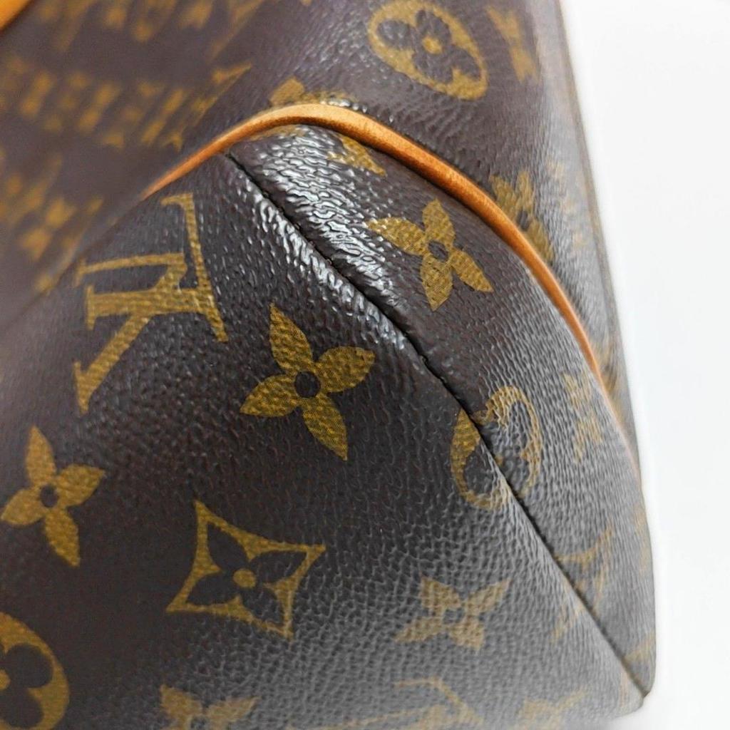 [Pre-Owned] Classic Monogram Canvas And Leather Trimmed Detail Tote Shoulder Bag - Fair #17PLSZA