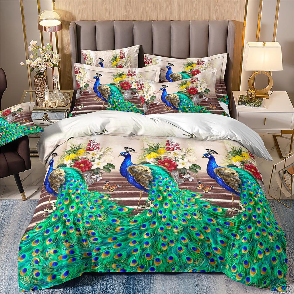 Покрывало из трех частей с цифровой 3D-печатью "Цветок бабочки"