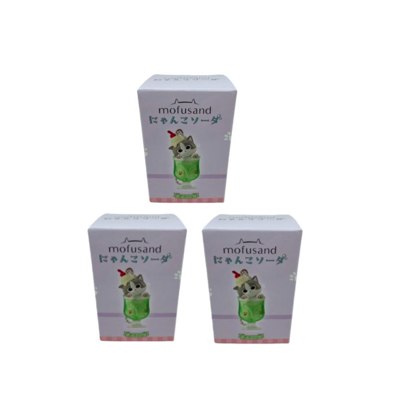  New Mofusand Cat Pudding Cold Drink Pendant Mini Figures Blind Box Anime Figures Ornaments Dolls Birthda Xmas Gifts Toy