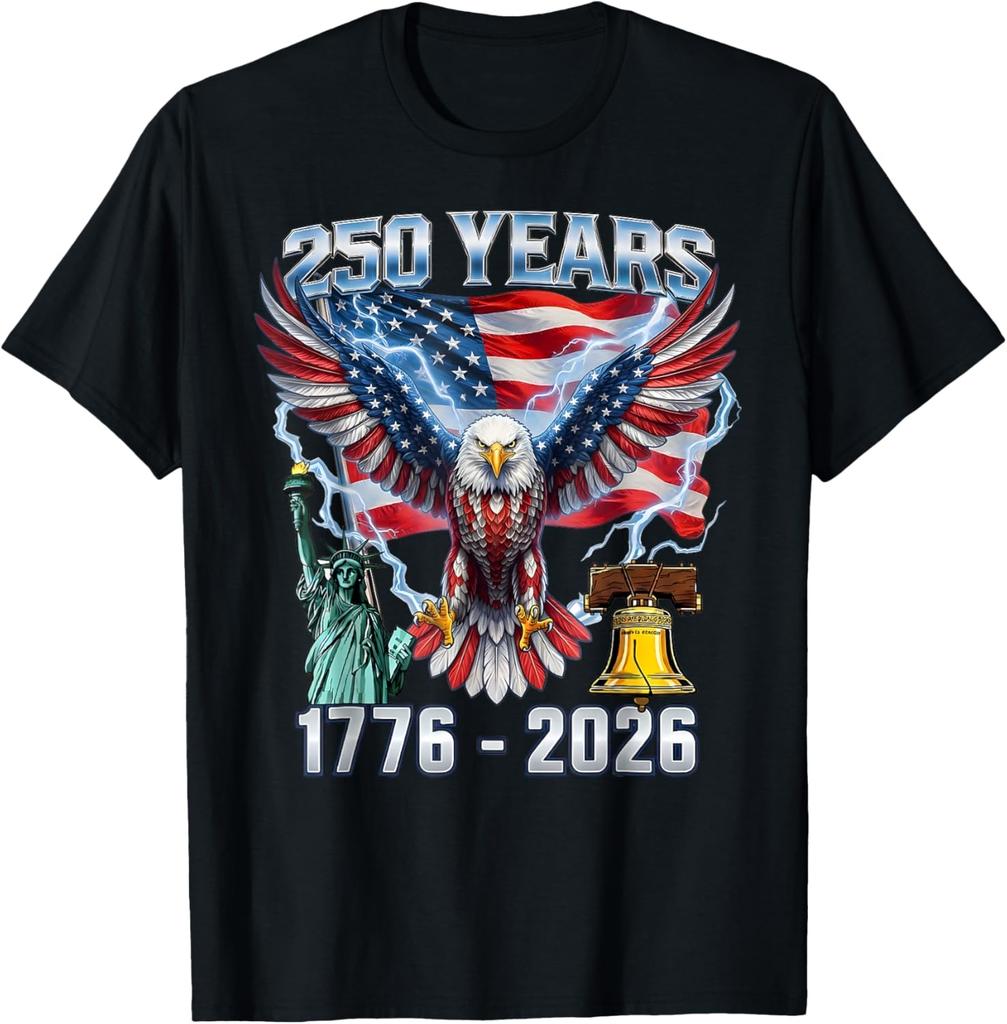 US Founding 250th Anniversary Commemorative Unisexs TShirt LooseFit Casual Comfortable And Versatile