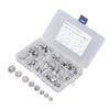 80PCS Hex Nuts Assortment Kit 304 Stainless Steel Lock Nuts with Nylon Insert 8 Specifications