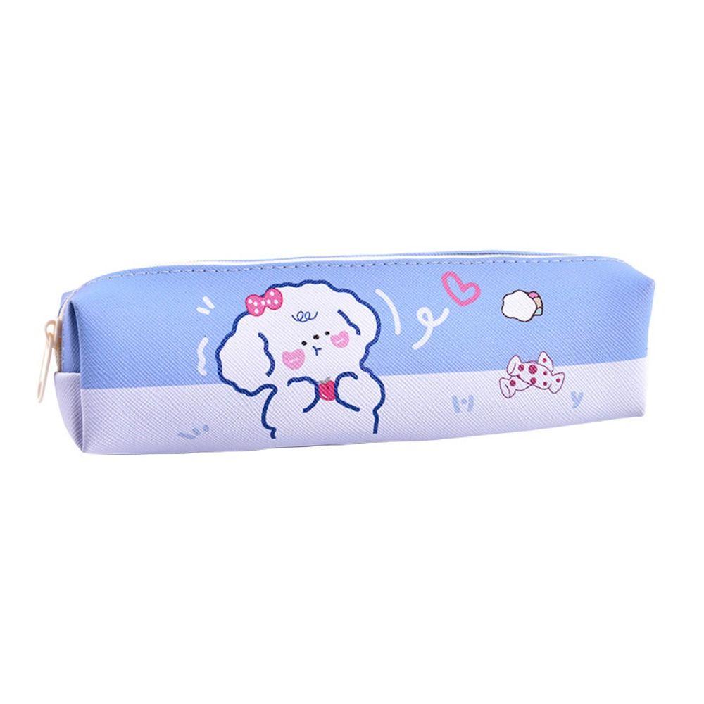 Waterproof Pencil Case PU Leather Stationery Bag Multi Functional Pencil Box  Students