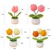 DIY Craft Тюльпан Цветы ручной работы Готовые плетеные цветы ручной работы в горшке Декор для домашнего рабочего стола