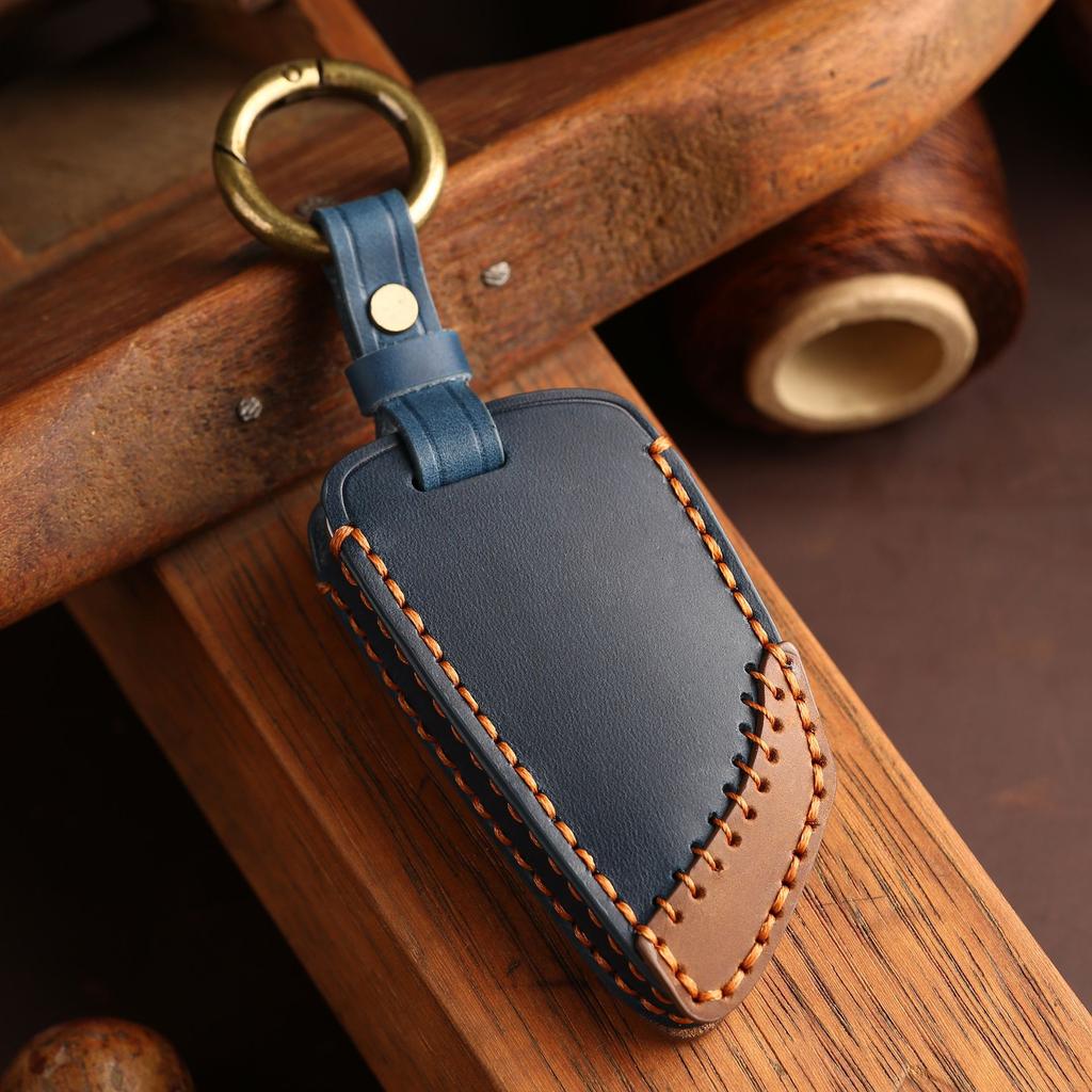 Индивидуализированный чехол для ключа BMW подходит для 5 серии 7 серии x3x5x2x4x6 лезвие высококлассный кожаный чехол ручной работы пряжка сумка