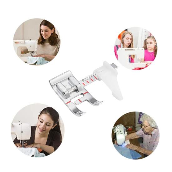 Прижимная лапка для швейной машины с регулируемой направляющей Snap-On из нержавеющей стали для квилтинга и пэчворка, низкая ножка для бытовых швейных машин