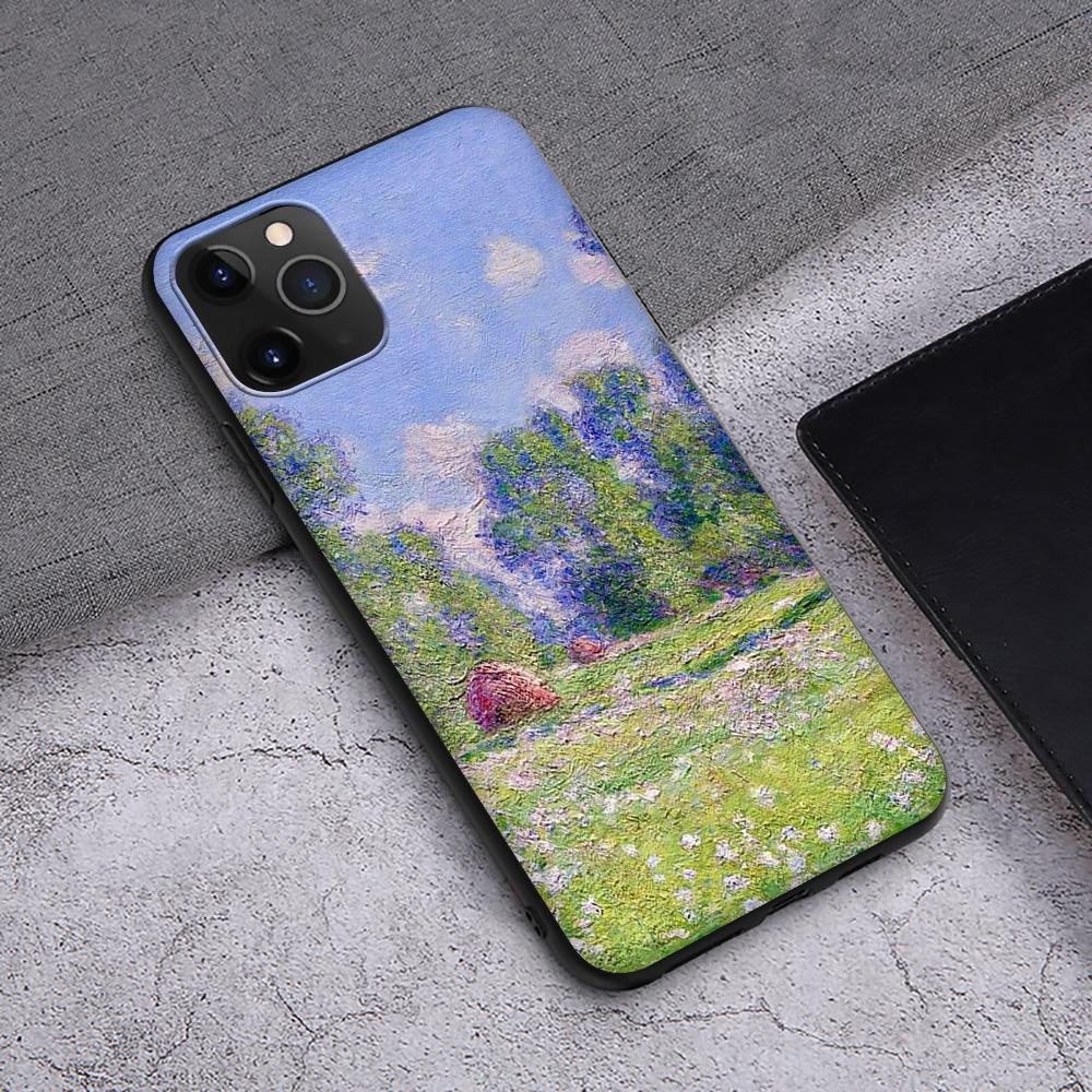 Чехол T40 Claude Monet Garden Lotus для iPhone 13 12 Mini 11 Pro XS Max XR X 8 7 6 6S Plus 5 5S SE 2020
