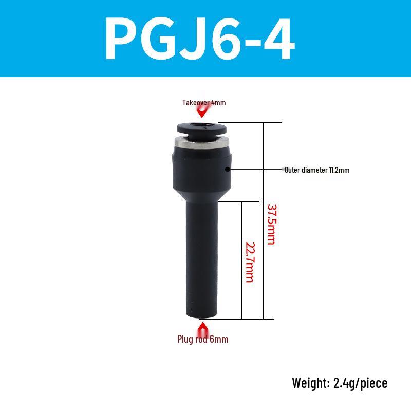 Elbow Pipe Plug Reducer Bush PGJ6-4 8-6 12-6 16-10 Blue-Black-White Male-Female