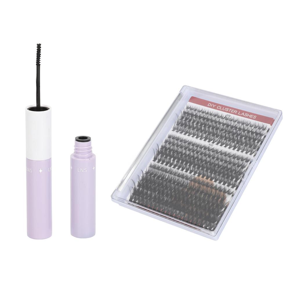 Набор для наращивания ресниц на 320 кластеров, 8/10/12/14/16 мм, смешанный набор для реалистичного наращивания ресниц с 10 мл клея