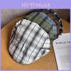 Винтажная клетчатая кепка с козырьком для женщин и мужчин, летняя шляпа от солнца из дышащего хлопка