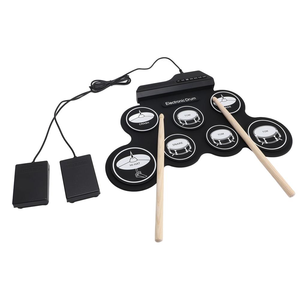 Hand Roll Electronic Drum Portable USB Electronic Drum Pad Foldable Silicone Hand Roll Electronic