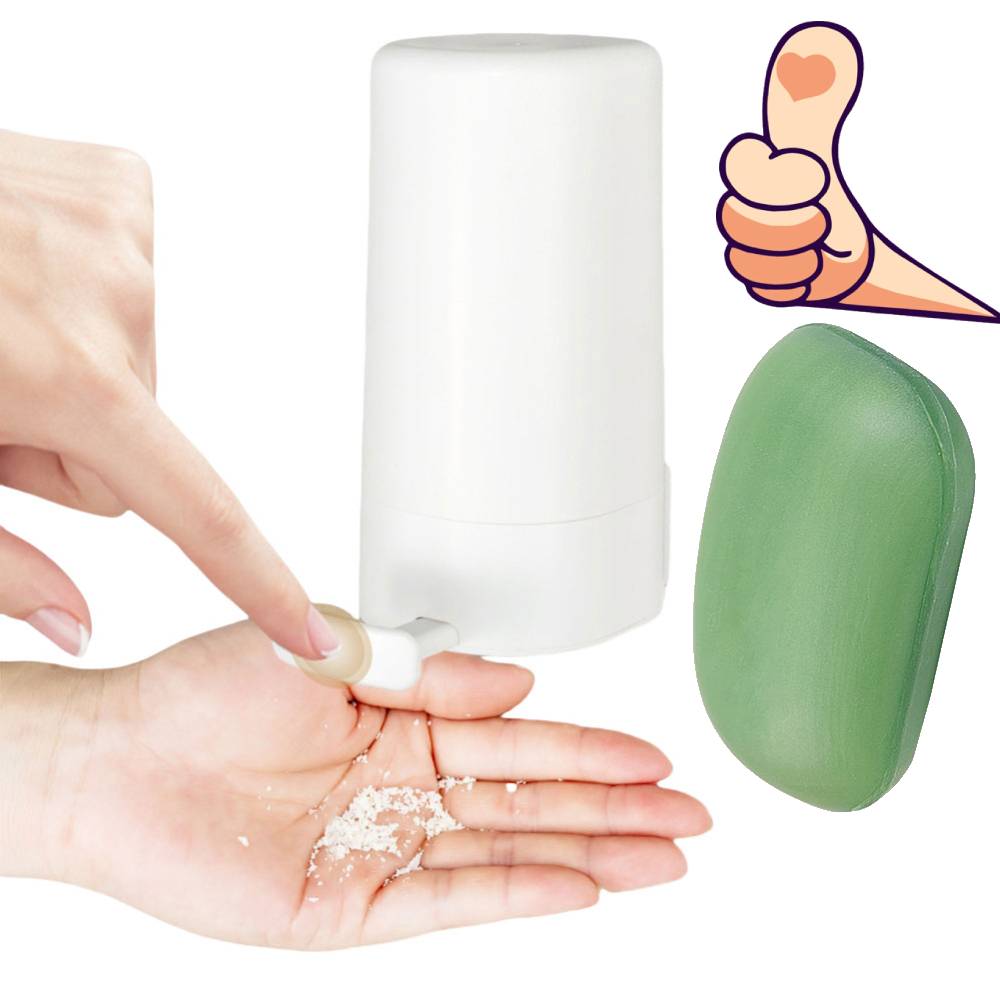 Портативная настенная коробка-измельчитель мыльного порошка, держатель для твердого мыла, отсоединяемый инструмент для мытья рук в ванной комнате