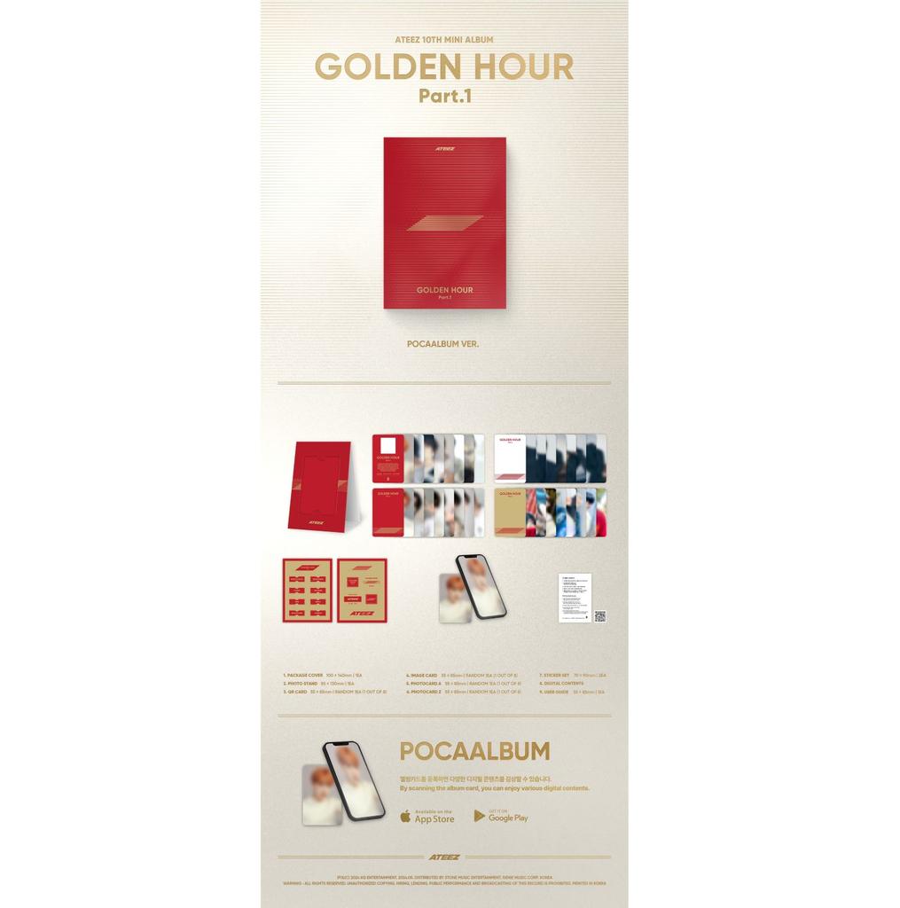 ATEEZ 10TH MINI ALBUM GOLDEN HOUR : Part.1 (POCAALBUM Ver.)