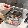 Clear Acrylic Hair Accessories Storage Box with Lid Waterproof Storage Box for Hair Bands,Cotton Swabs and Hairpins-Multifunctional Bathroom Container