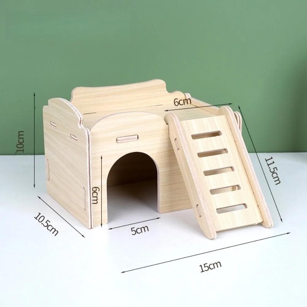 New Wooden Hamster Villa Chewable Easy to Install Seesaw Swing Cage Accessories Durable Hamster Climb Toy Pet Supplies