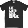 Футболка Eat Sleep Golf Repeat Забавная Хобби Гольф Юмор Подарок
