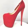 19CM Women Sexy Shoes Round Toe Pumps Party Club Platform High-heeled Shoes Stripper Shoes Plus Size