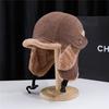 Супертеплая и бархатная шапка Лэй Фэна, зимняя шапка с защитой ушей для мужчин и женщин, морозостойкая кепка, универсальная модная тканевая шапка