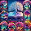 DIY Diamond Painting Colorful Tree Stitch Kit Mosaic Art Diamond Painting Full Circle/Square Diamond Home Decoration