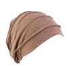 Раковая шапочка Шапка Эластичная ткань Мусульманская шапочка-шарф Шапка с оборками Женская шапочка для химиотерапии Дышащая шапка