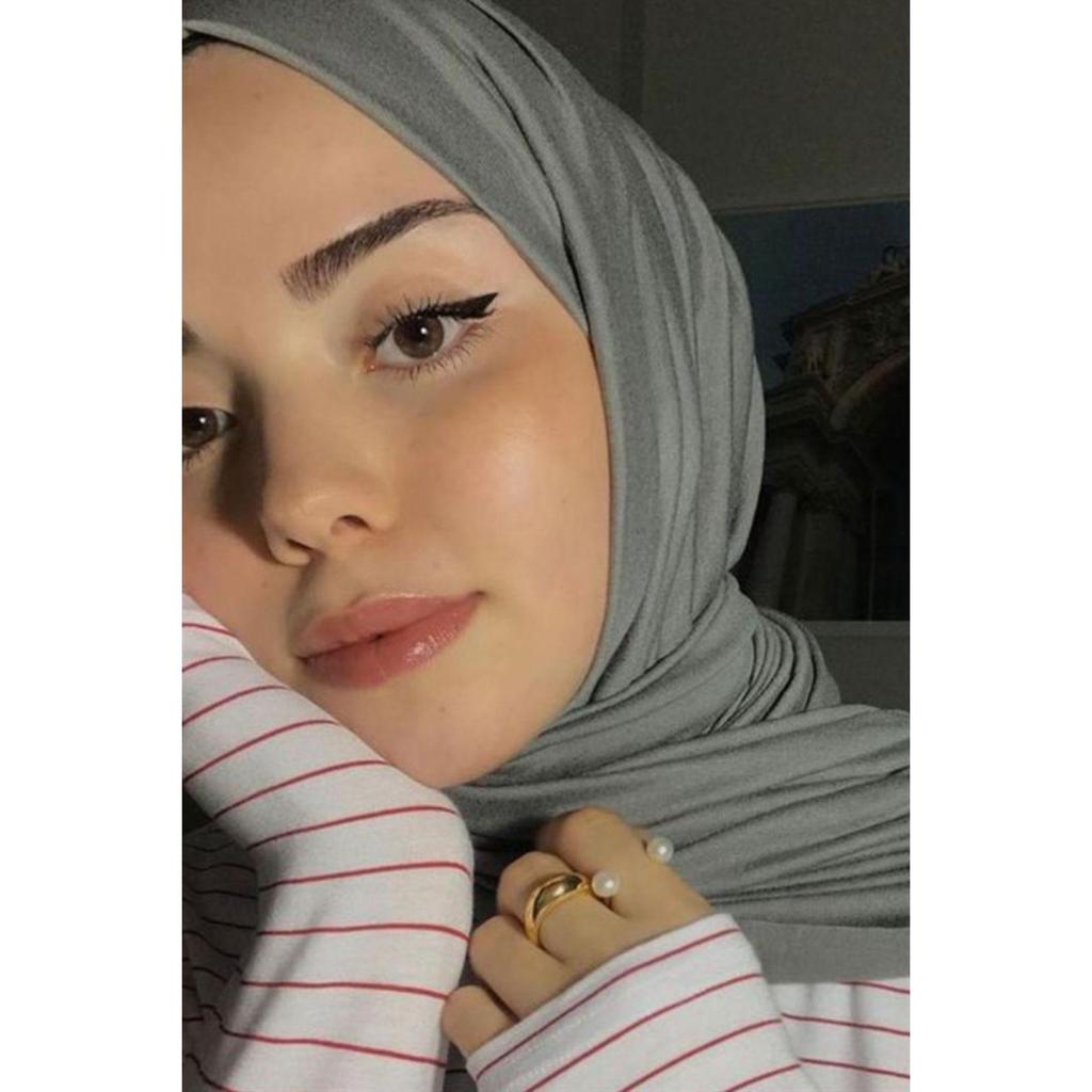 Premium Jersey Hijab Gray