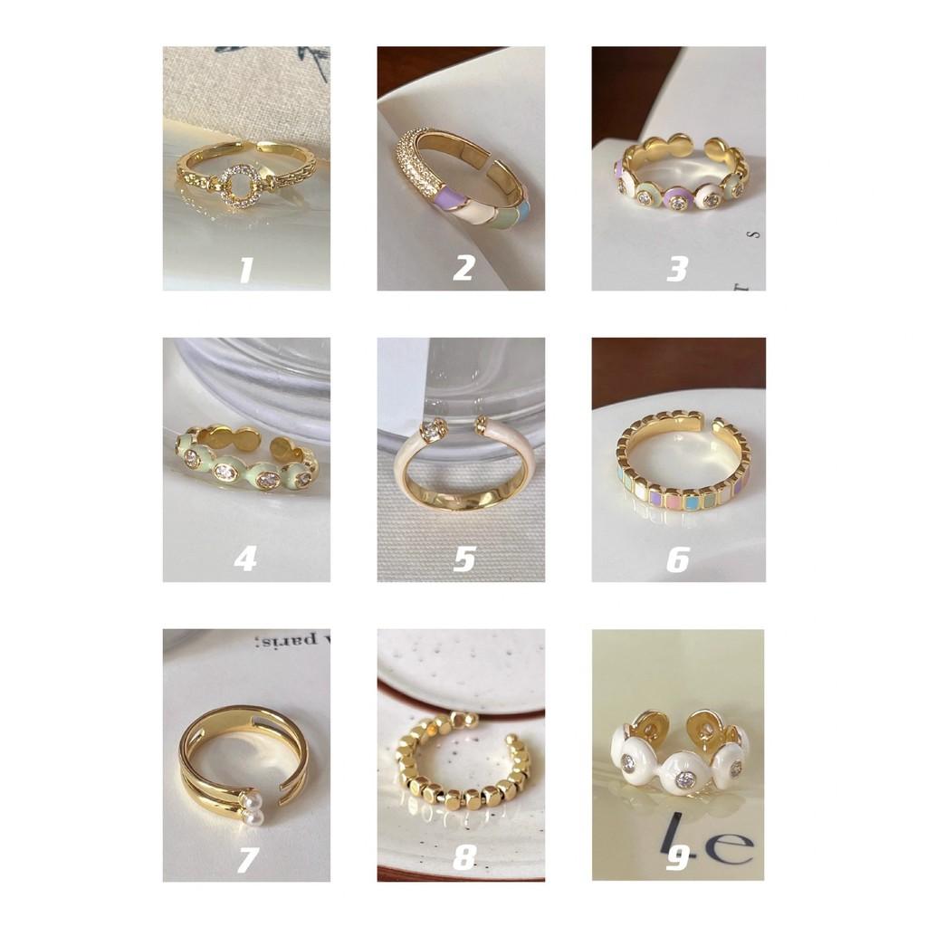 Elegant French Adjustable Style Ring For Women With Unique Geometric Design In Material Copper