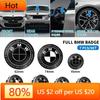 New 2025 7pcs 45mm 68mm 74mm 82mm Car Front Hood Emblem rear boot badge Steering wheel for BMW M F30 G01 E36 E39 E87 E46 E9