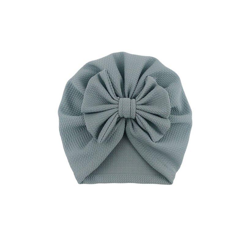 Bowknots Baby Hat Soft Turban Solid Big Bow Girl Bonnet Cap For Newborn