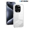 KEYSION Transparent Case for TECNO Spark Go 2024 20 Pro 20C TPU+PC Anti-slip HD Clear Shockproof Phone Cover for Tecno Pop 8