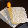 PVC Placemats Insulated Table Protectors Blooming Flowers Anti-slip Bowl Pad Stain Proof Drink Coaster Elegant Home Decor