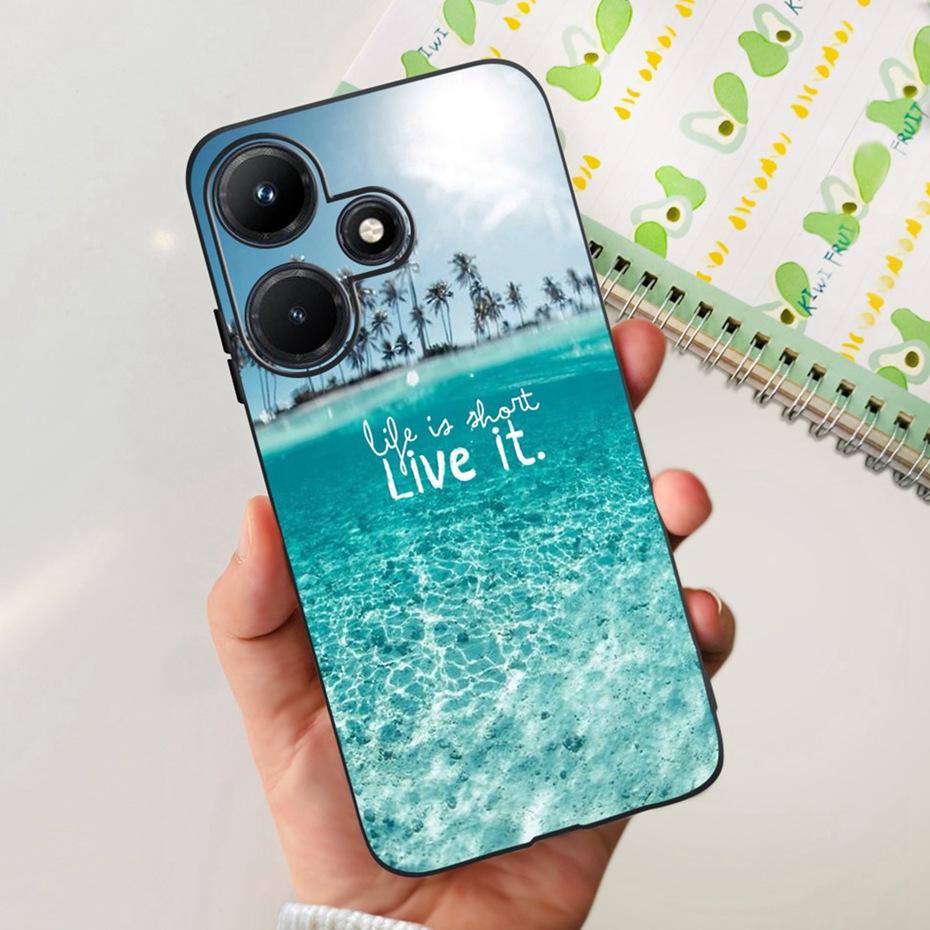 Милый Чехол Для Телефона Для Infinix Hot 30i Hot30 30 Play NFC 2023 Мягкий Силиконовый ТПУ Задняя Крышка Для Infinix Hot30i Hot 30 30Play
