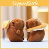 Capybara Hamburger Toast Keychain Cute Cartoon Girl Backpack Hanging Doll Plush