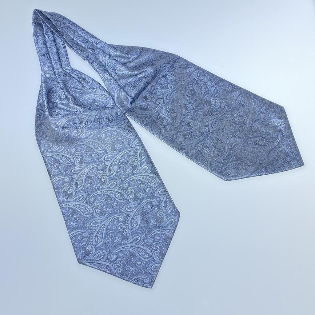 Men Vintage Self Tie Paisley Elegant Ascot Cravat Neck Scarf