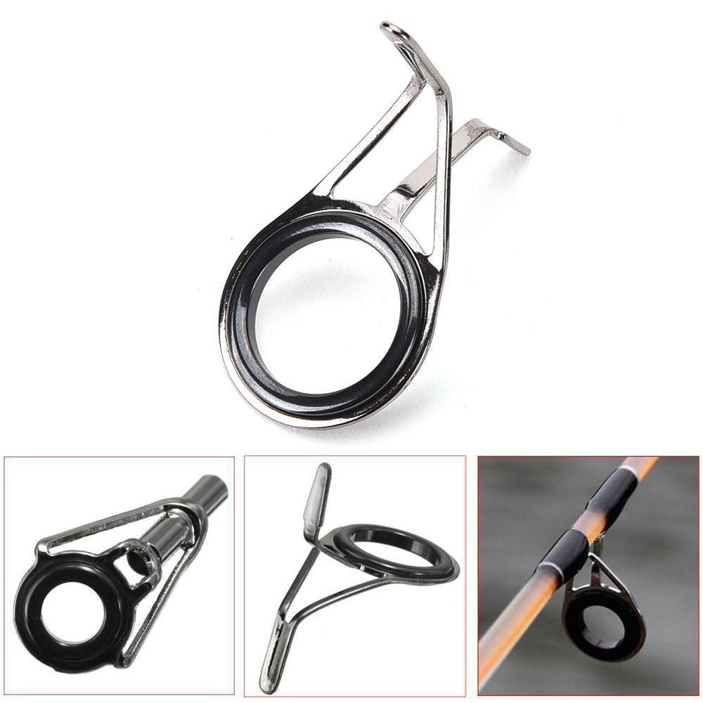 Hot New Line Fish Pole Eyes Fish Outdoor Fishing Rod Tip Guides Repair Kits