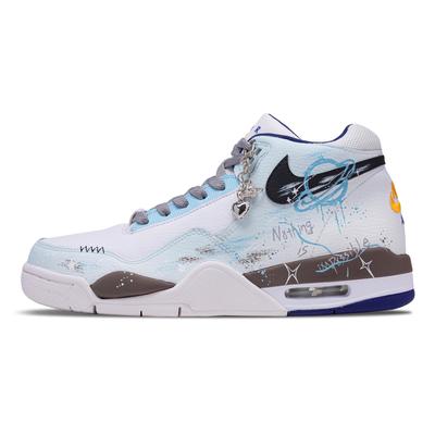 Nike Flight Legacy Geometric Planet Abrasion Resistant Abrasion Resistant Mid Top Vintage Basketball Shoes Men's BQ4212-102(Team864-)