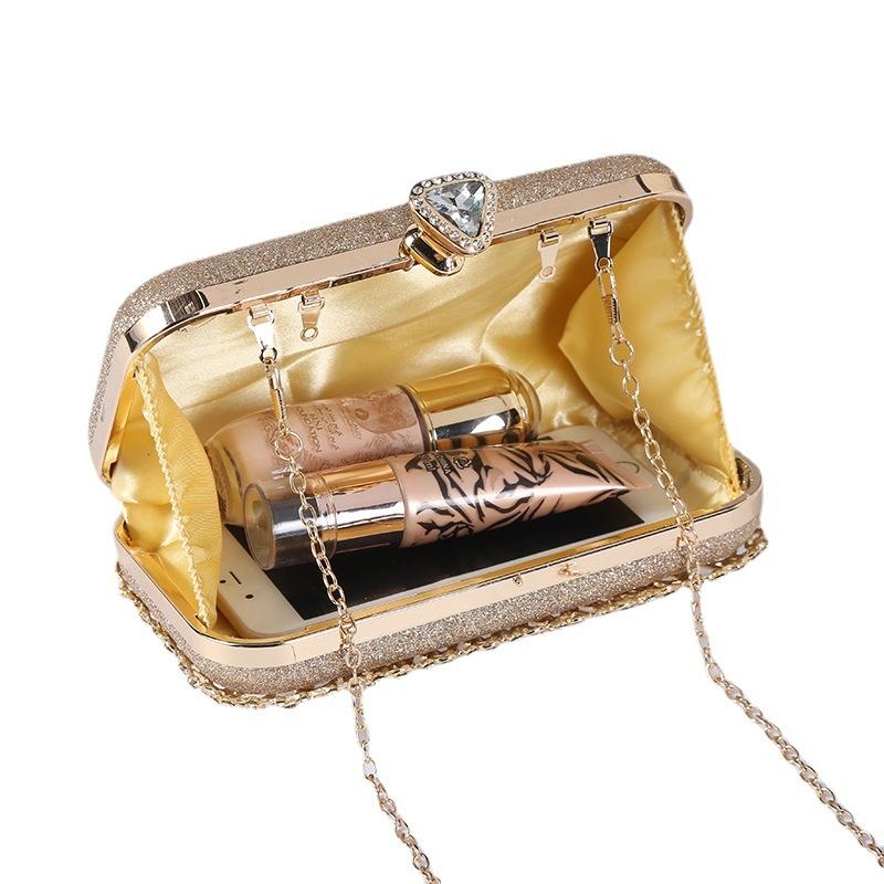 Rhinestone Banquet Bag for Women Sparkly Sequin Wedding Handbag Crystal Clutch Purse Fashion Glitter Shoulder Bag
