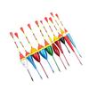 10Pcs Fishing Floats Set Buoy Bobber Fluctuate Mix Size Color Float Buoy Pesca Light Stick Floats