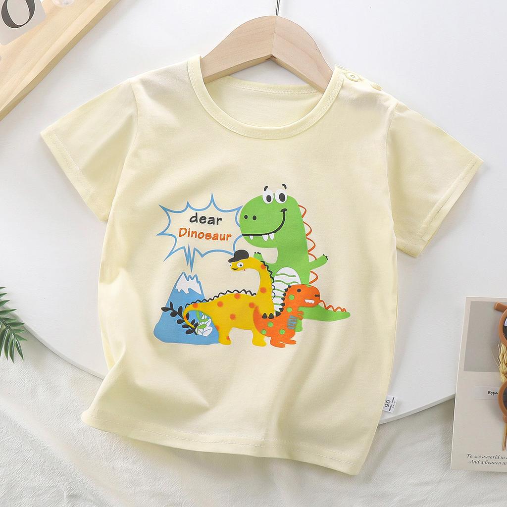Children's Cotton Short Sleeve Summer Boy's T-shirt Cartoon Short Sleeve Top for Girls